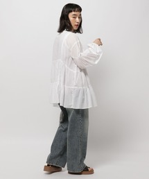 「niko and...」 長袖ブラウス LARGE チャコール レディースの画像9