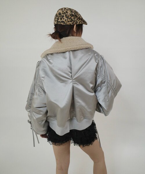 「Six M」 ブルゾン FREE シルバー レディース_画像4