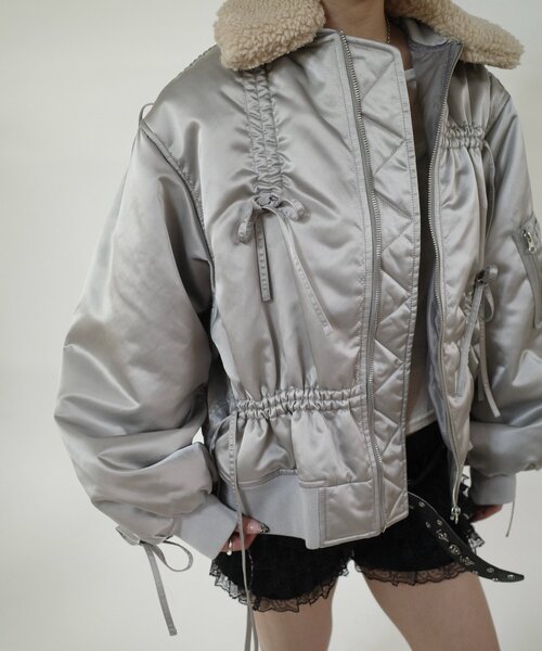 「Six M」 ブルゾン FREE シルバー レディース_画像5