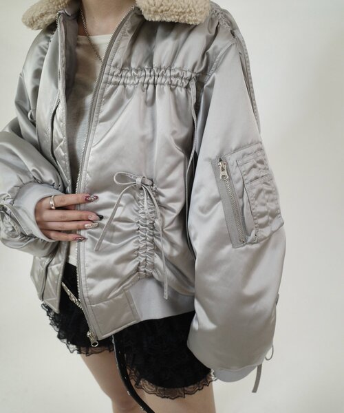 「Six M」 ブルゾン FREE シルバー レディース_画像6