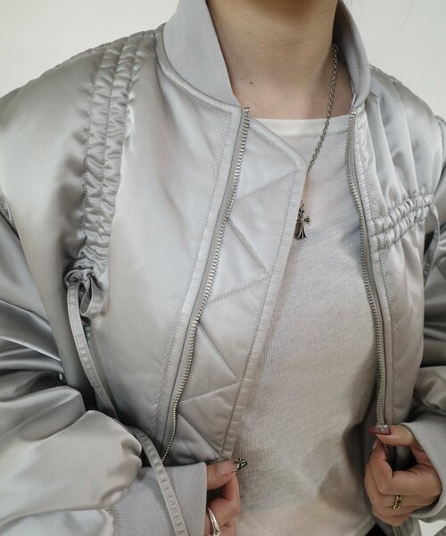 「Six M」 ブルゾン FREE シルバー レディース_画像9