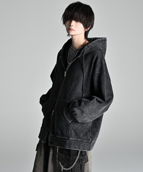 welise（ウェライズ） ジップアップパーカー S ブラック メンズ