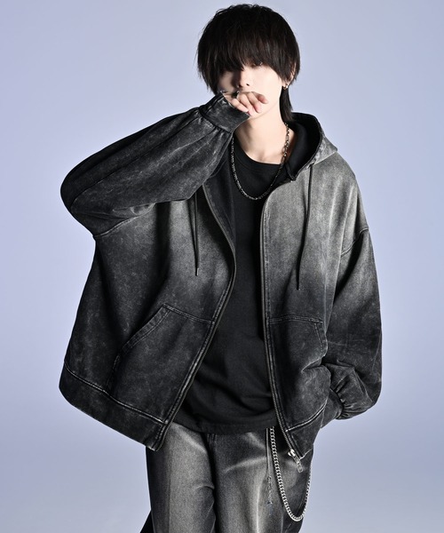 welise（ウェライズ） ジップアップパーカー S ブラック メンズ