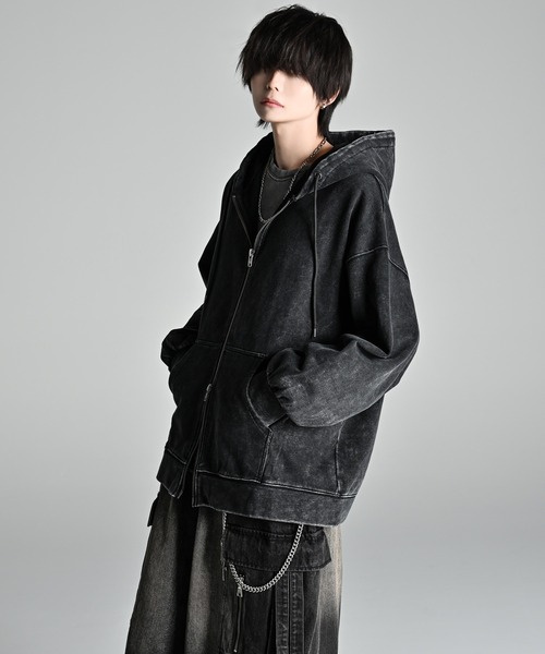 welise（ウェライズ） ジップアップパーカー S ブラック メンズ