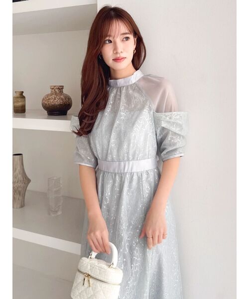 dazzlin（ダズリン） ドレス スパンコールレースオープンショルダー