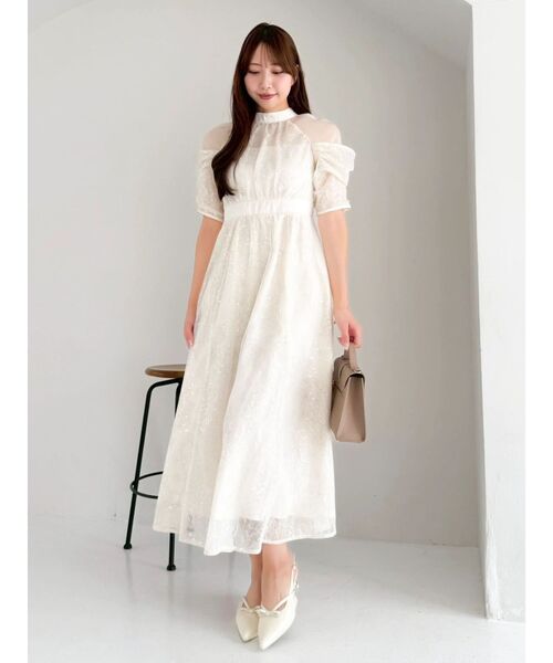 dazzlin（ダズリン） ドレス スパンコールレースオープンショルダー