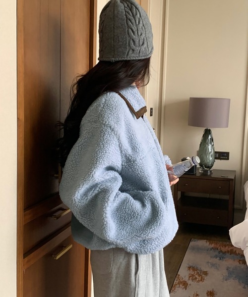 ポロシャツ ポロ 2wayネックボアフリースプルオーバー レディース