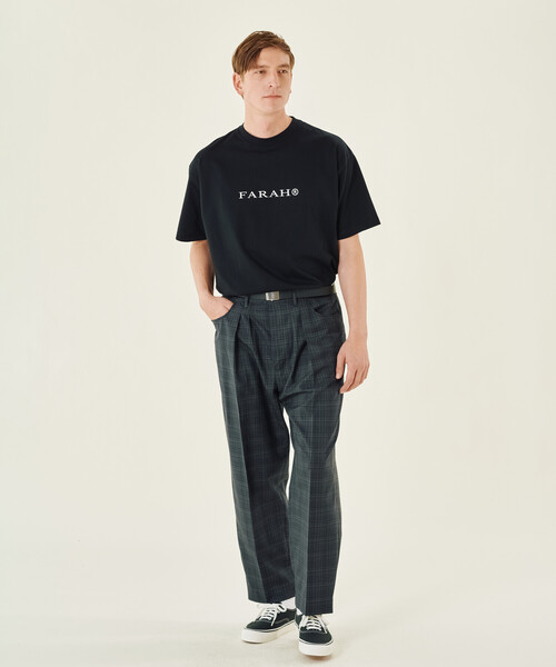 「FARAH」 半袖Tシャツ L ブラック メンズ_画像2
