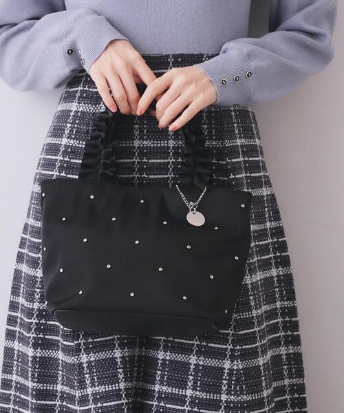 index（インデックス） トートバッグ 「2WAY」持ち手フリルビジュー