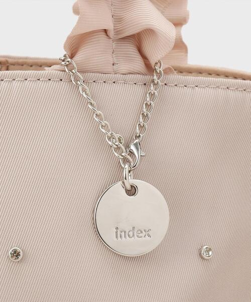 index（インデックス） トートバッグ 「2WAY」持ち手フリルビジュー