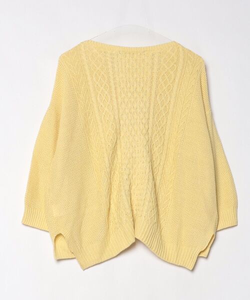 「MACPHEE」 7分袖ニット 1 イエロー レディース_画像2