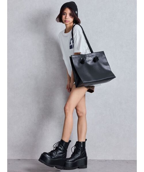 GYDA（ジェイダ） トートバッグ GYDAロープLフェイクレザートートBAG 