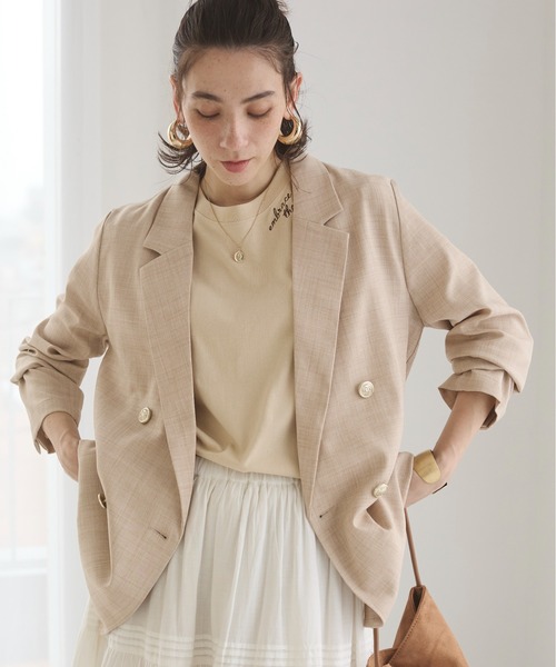 ANGIE テーラードジャケット FREE ベージュ レディース : ZOZOTOWN