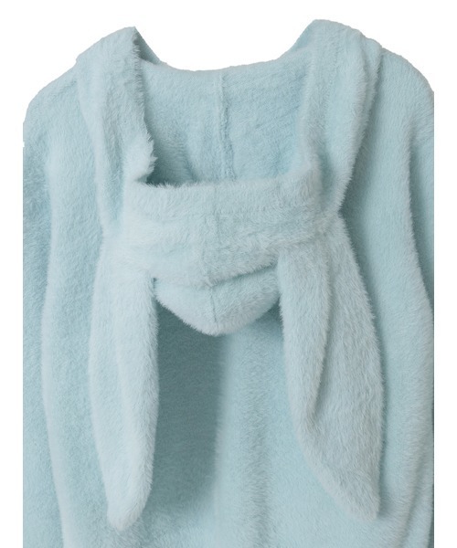 ピンクハウス ボア付きニットパーカー PINK HOUSE（ピンクハウス） パーカー うさぎの耳フード付きニット