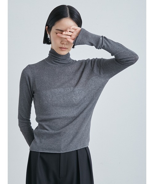 「MIESROHE」 タートルネックニット ONE SIZE ホワイト レディース_画像5