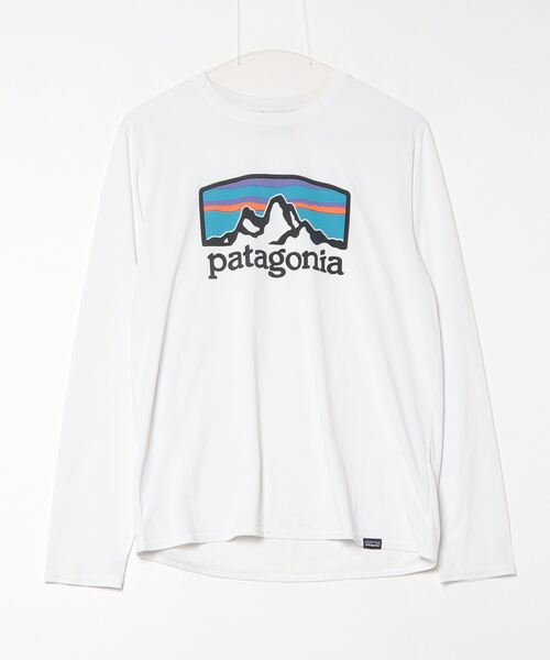patagonia（パタゴニア） 長袖Tシャツ S ホワイト メンズ : ZOZOTOWN