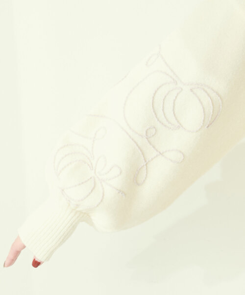 「natural couture」 長袖ニット FREE チャコールグレー レディース_画像9