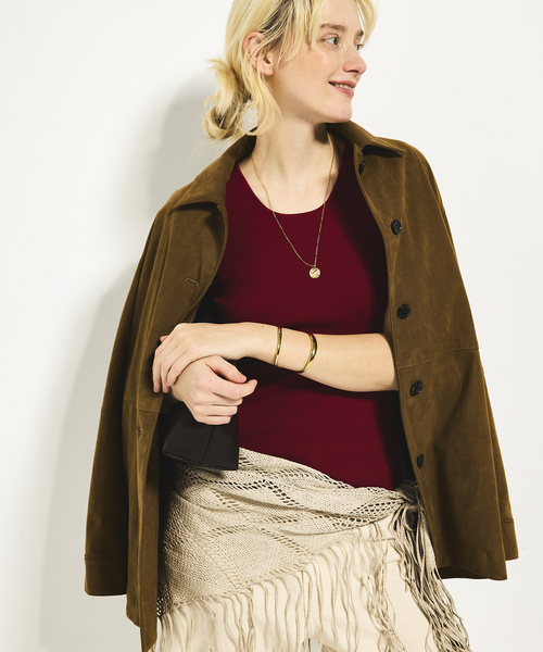 plage（プラージュ） コート アウター Suede like シャツブルゾン