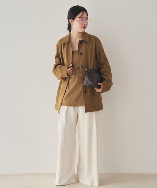 plage（プラージュ） コート アウター Suede like シャツブルゾン