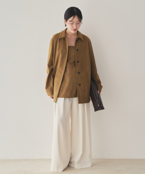 plage（プラージュ） コート アウター Suede like シャツブルゾン