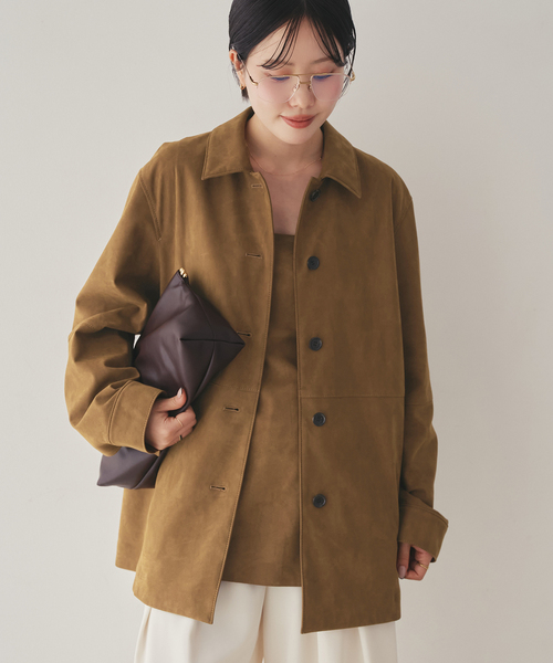 plage（プラージュ） コート アウター Suede like シャツブルゾン