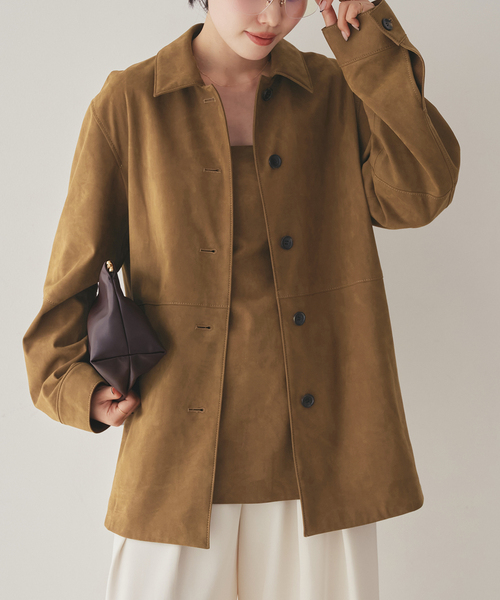 plage（プラージュ） コート アウター Suede like シャツブルゾン