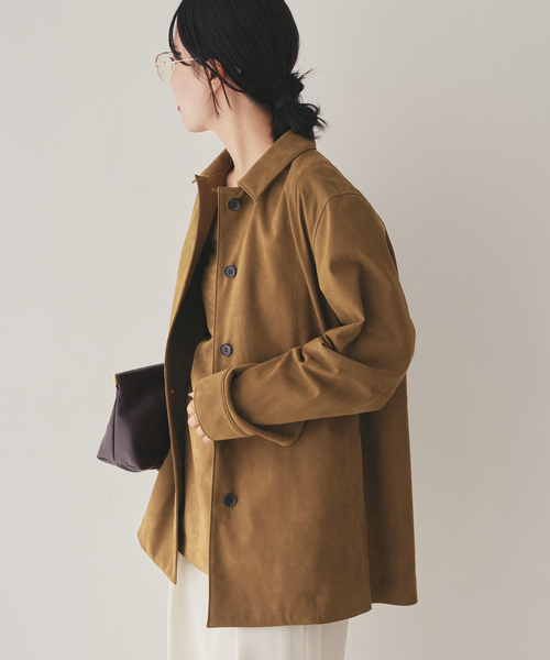 plage（プラージュ） コート アウター Suede like シャツブルゾン