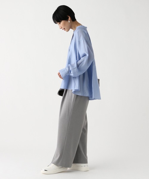 値下げ中　新品　タグ付き　オーロラブラウス　summer navy　elu Elura（エルーラ） ブラウス シャツ セミシアタックブラウス/654105