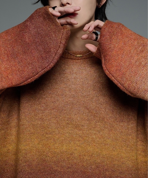 「ADRER」 長袖ニット X-SMALL グレー メンズ_画像6