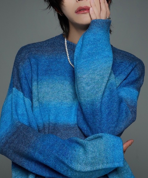 「ADRER」 長袖ニット X-SMALL グレー メンズ_画像7