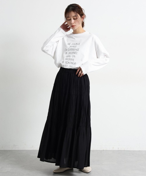 tシャツ 「natural by clip」アソートプリントロングTシャツ2 レディース | studio CLIP | 12