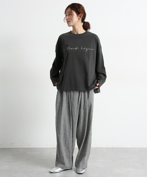 tシャツ 「natural by clip」アソートプリントロングTシャツ2 レディース | studio CLIP | 16