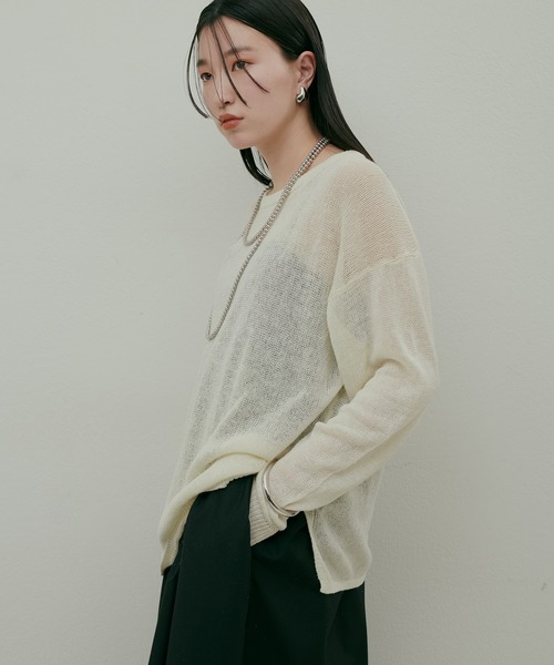 「LARUTA」 長袖ニット FREE ベージュ レディース_画像4