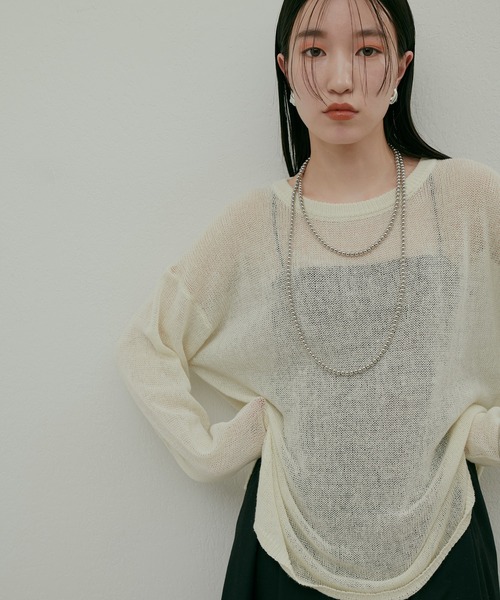 「LARUTA」 長袖ニット FREE ベージュ レディース_画像5