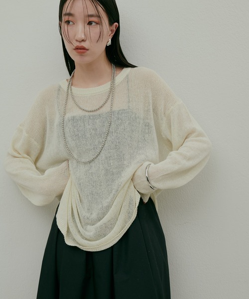 「LARUTA」 長袖ニット FREE ベージュ レディース_画像6