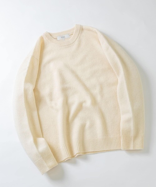 「URBAN RESEARCH ROSSO MEN」 長袖ニット LARGE ベージュ メンズ_画像2