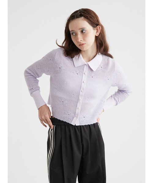 「FURFUR」 カーディガン FREE ラベンダー レディース_画像3