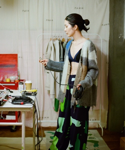 PAMM 抽象模様 カーディガン グレー Tops / Op – pamm.officialstore