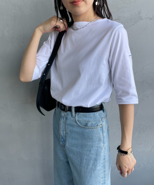ORCIVAL（オーシバル） tシャツ ボートネック 5分袖カットソー
