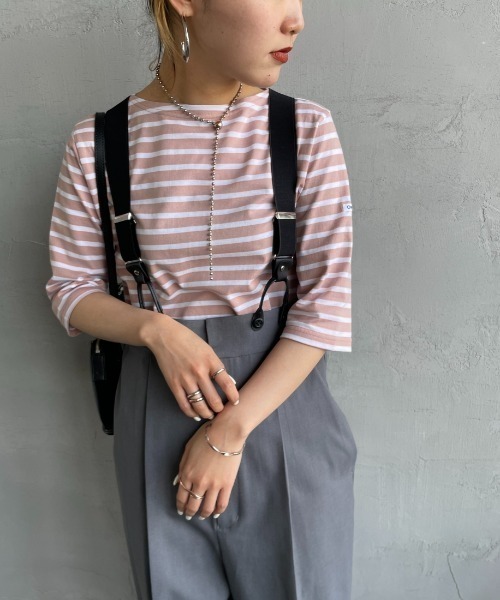 ORCIVAL（オーシバル） tシャツ ボートネック 5分袖カットソー