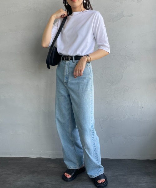 ORCIVAL（オーシバル） tシャツ ボートネック 5分袖カットソー