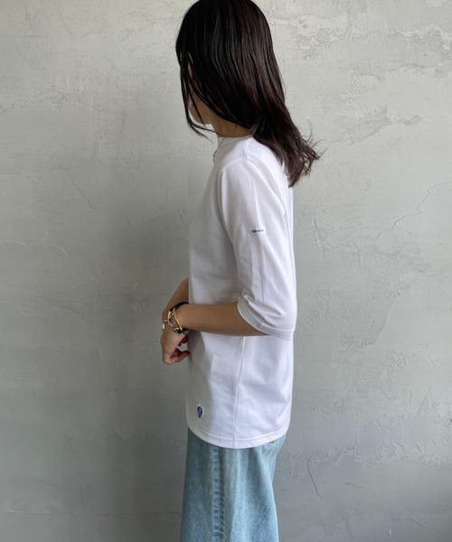 ORCIVAL（オーシバル） tシャツ ボートネック 5分袖カットソー