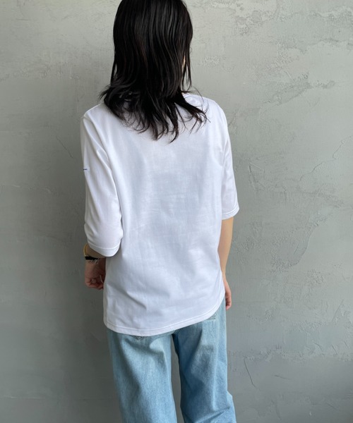 ORCIVAL（オーシバル） tシャツ ボートネック 5分袖カットソー