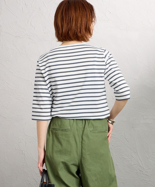 ORCIVAL（オーシバル） tシャツ ボートネック 5分袖カットソー