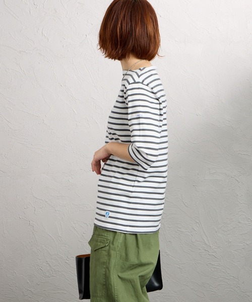 ORCIVAL（オーシバル） tシャツ ボートネック 5分袖カットソー