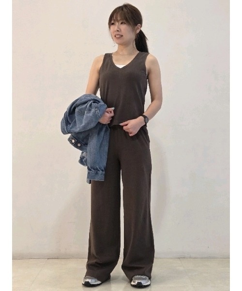 GAP（ギャップ） タンクトップ ノースリーブ ヘビーウェイト Vネック