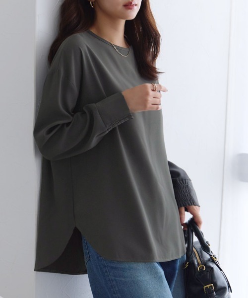Pierrot（ピエロ） ブラウス シャツ イージーケア ジョーゼットT
