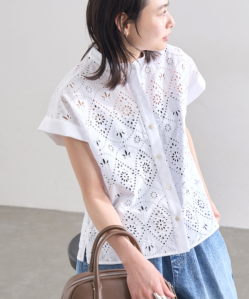 TICCA ティッカ　コットンシャツブラウス　ラベンダー　シャツ　ブラウス　2 TICCA（ティッカ）の「TICCA リネン半袖シャツ（シャツ/ブラウス