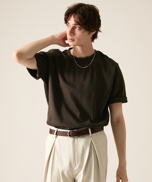 CLEL（クレイル） tシャツ 速乾 「CLEL」Giza Cotton Crew Neck Short