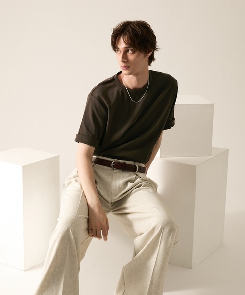 CLEL（クレイル） tシャツ 速乾 「CLEL」Giza Cotton Crew Neck Short